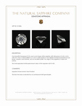 0.96 Ct. White Sapphire from Ceylon (Sri Lanka) Appraisal