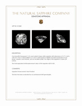 1.05 Ct. White Sapphire from Ceylon (Sri Lanka) Appraisal