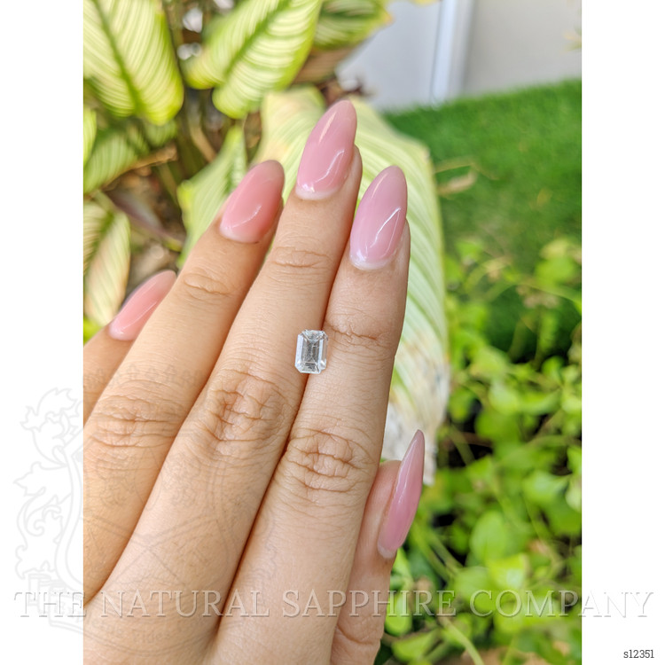 1.38 Ct. White Sapphire from Ceylon (Sri Lanka)