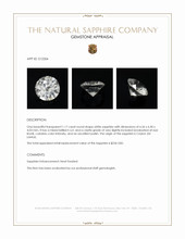 1.17 Ct. White Sapphire from Ceylon (Sri Lanka) Appraisal