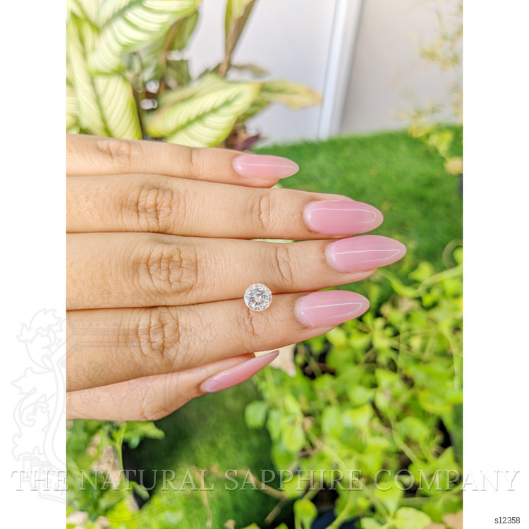 1.52 Ct. White Sapphire from Ceylon (Sri Lanka)