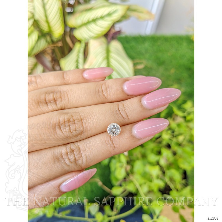 1.52 Ct. White Sapphire from Ceylon (Sri Lanka)