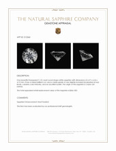1.22 Ct. White Sapphire from Ceylon (Sri Lanka) Appraisal