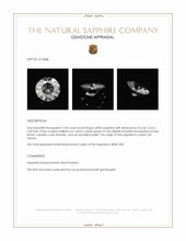 1.00 Ct. White Sapphire from Ceylon (Sri Lanka) Appraisal