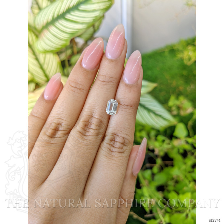 1.67 Ct. White Sapphire from Ceylon (Sri Lanka)