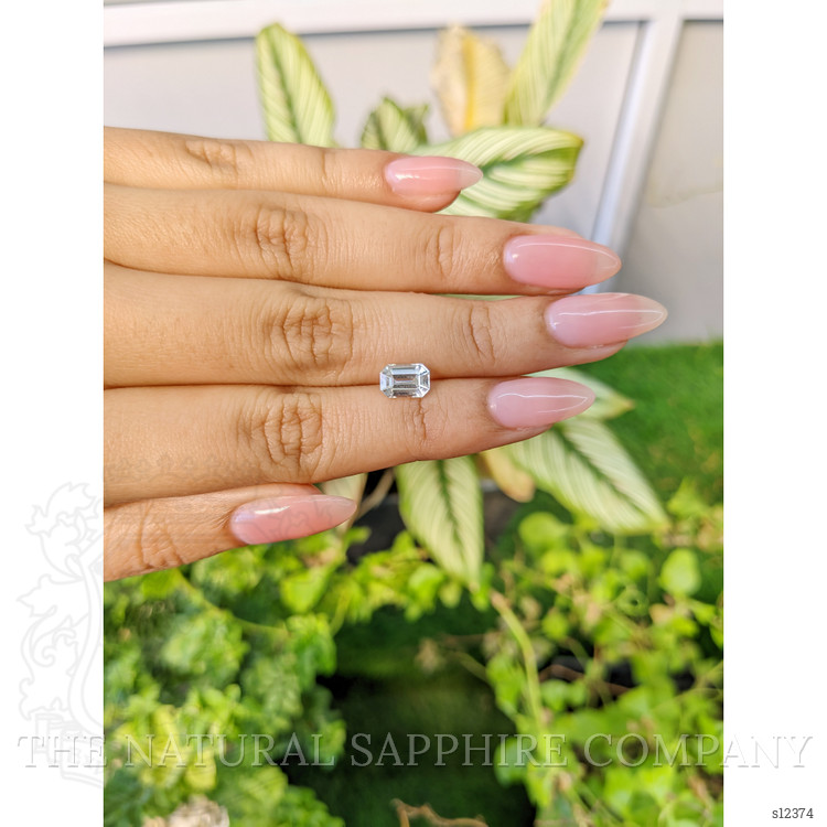 1.67 Ct. White Sapphire from Ceylon (Sri Lanka)