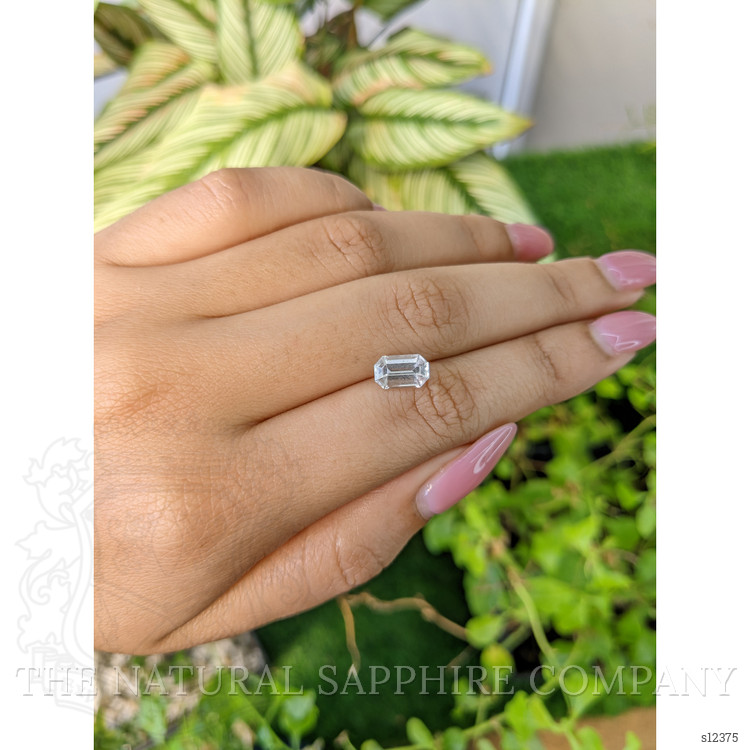 1.84 Ct. White Sapphire from Ceylon (Sri Lanka)