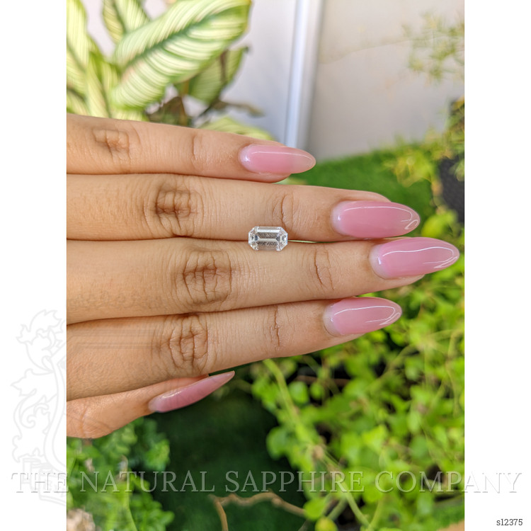 1.84 Ct. White Sapphire from Ceylon (Sri Lanka)