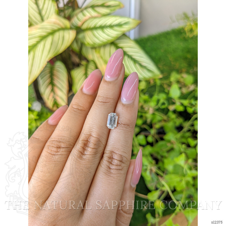 1.84 Ct. White Sapphire from Ceylon (Sri Lanka)