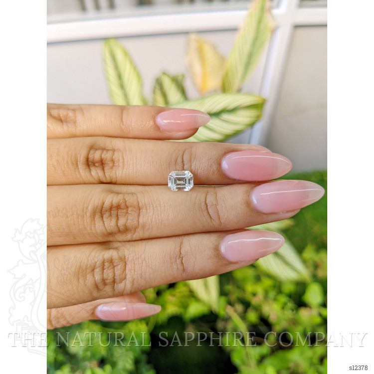 1.77 Ct. White Sapphire from Ceylon (Sri Lanka)