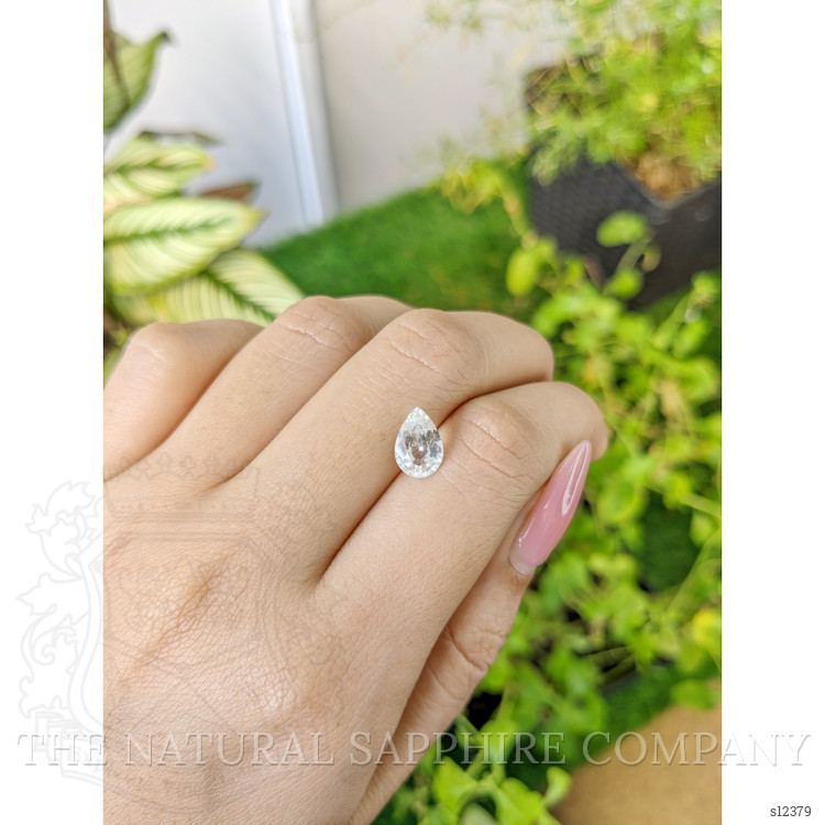 1.91 Ct. White Sapphire from Ceylon (Sri Lanka)