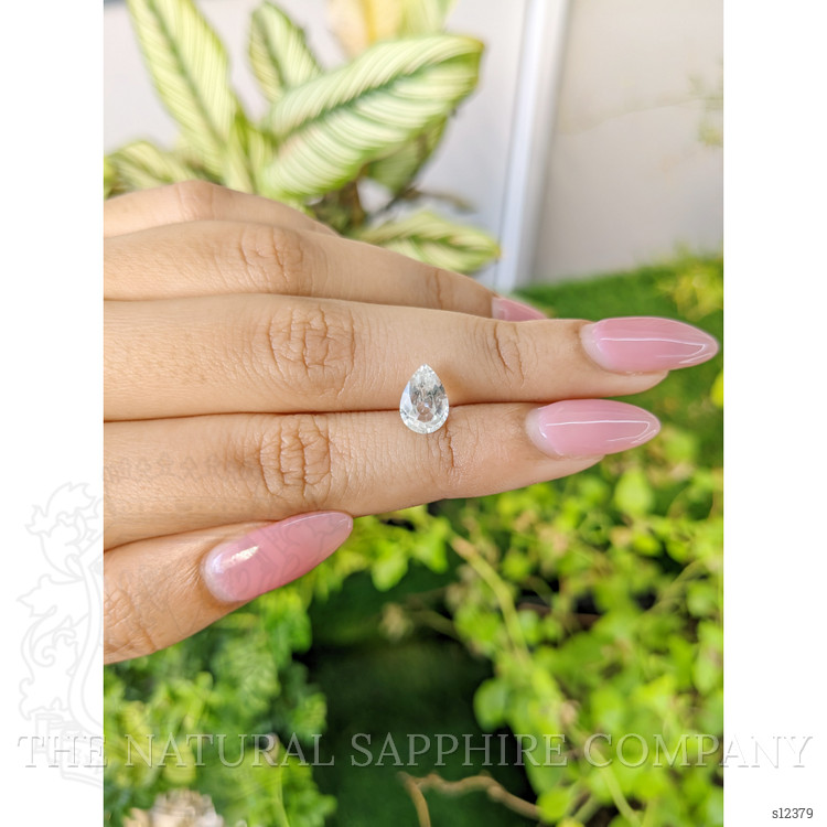 1.91 Ct. White Sapphire from Ceylon (Sri Lanka)