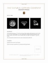 1.57 Ct. White Sapphire from Ceylon (Sri Lanka) Appraisal