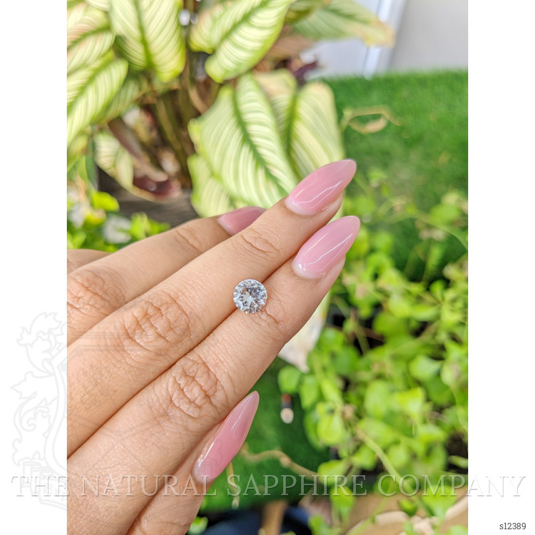 1.53 Ct. White Sapphire from Ceylon (Sri Lanka)