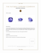 0.93 Ct. Blue Sapphire from Ceylon (Sri Lanka) Appraisal