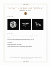1.36 Ct. White Sapphire from Ceylon (Sri Lanka) Appraisal