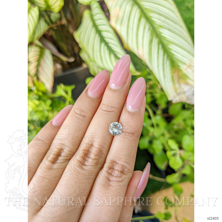 1.36 Ct. White Sapphire from Ceylon (Sri Lanka)