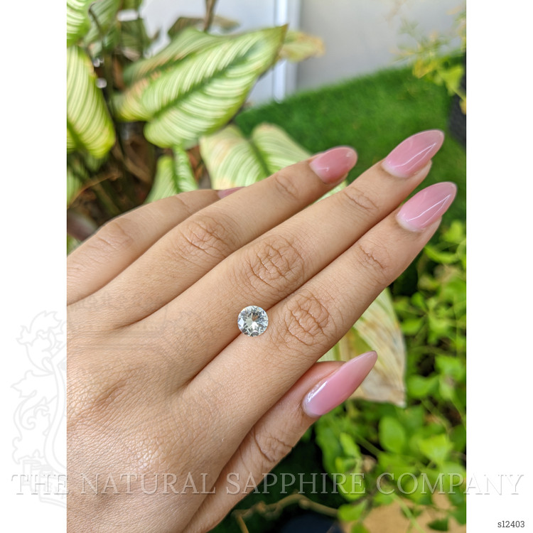 1.36 Ct. White Sapphire from Ceylon (Sri Lanka)