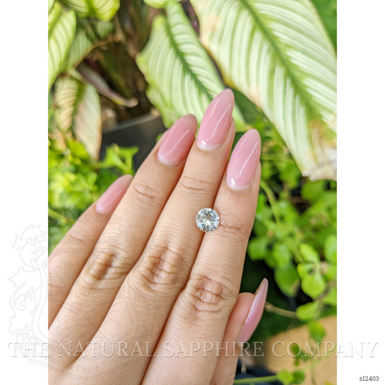 1.36 Ct. White Sapphire from Ceylon (Sri Lanka)