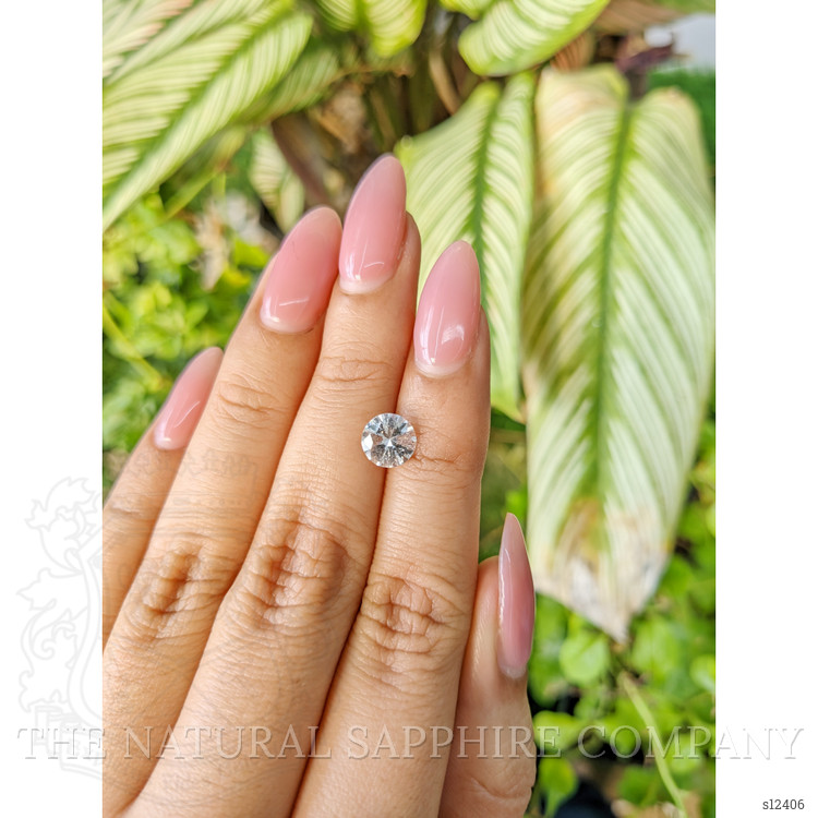 1.38 Ct. White Sapphire from Ceylon (Sri Lanka)