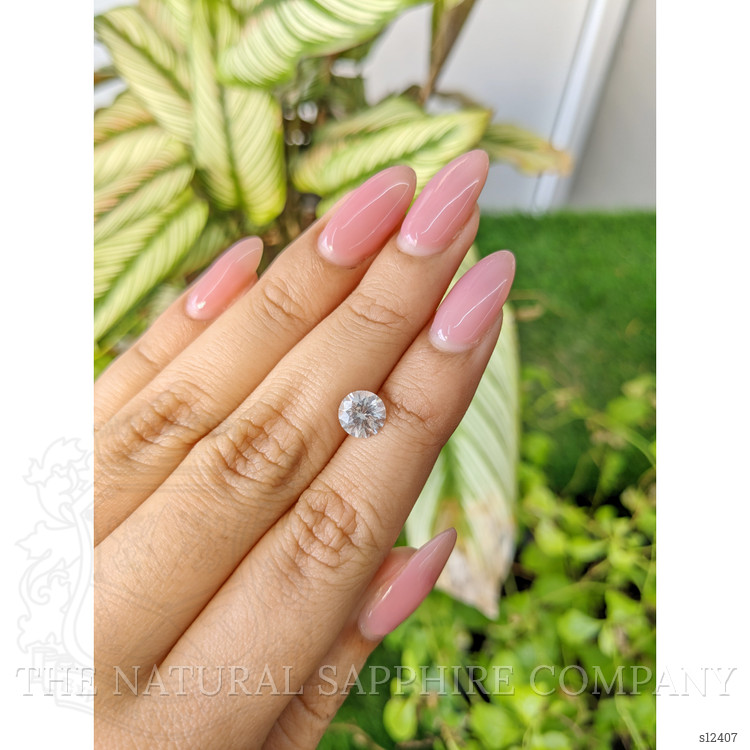 1.66 Ct. White Sapphire from Ceylon (Sri Lanka)