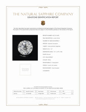 1.27 Ct. White Sapphire from Ceylon (Sri Lanka) Scan Report
