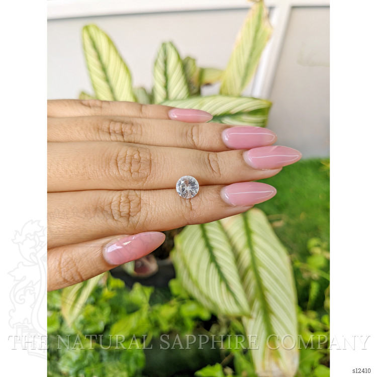 1.75 Ct. White Sapphire from Ceylon (Sri Lanka)