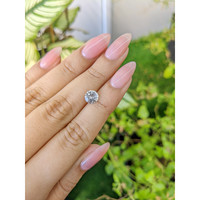 1.36 Ct. White Sapphire from Ceylon (Sri Lanka) Life Style