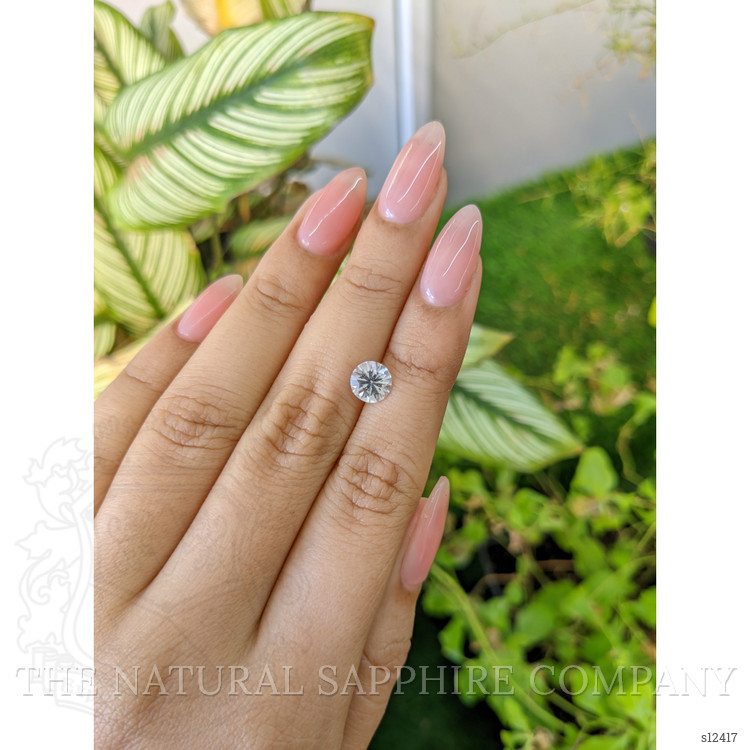 1.40 Ct. White Sapphire from Ceylon (Sri Lanka)