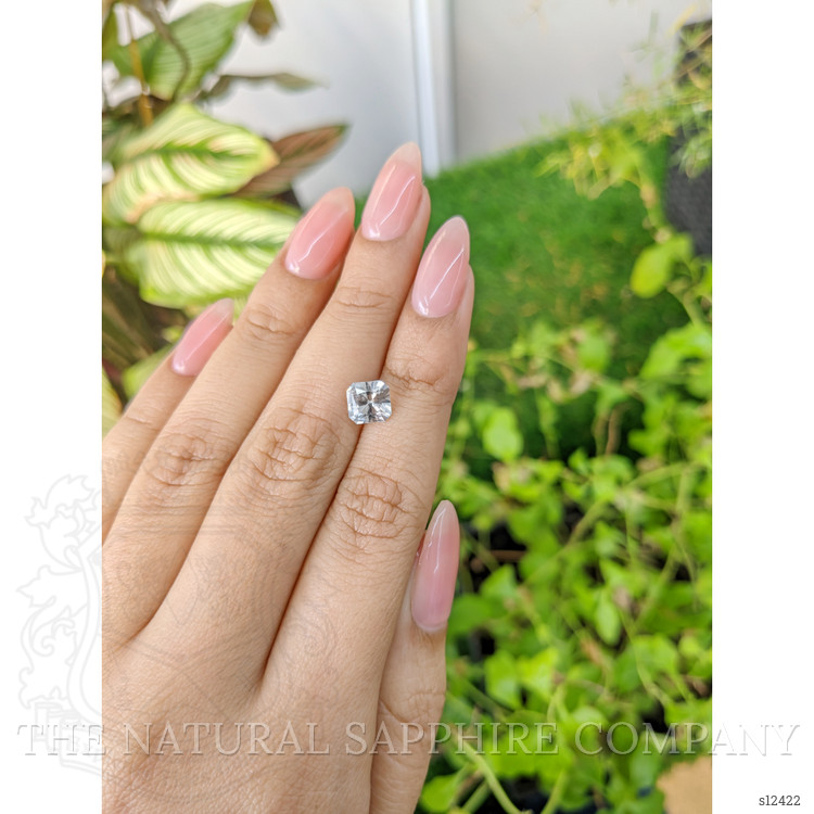 1.85 Ct. White Sapphire from Ceylon (Sri Lanka)