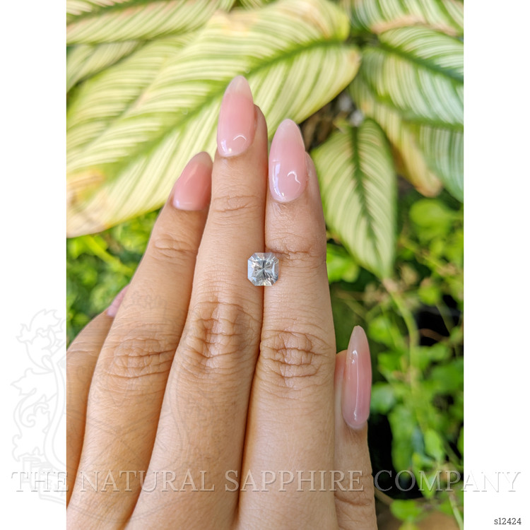 1.88 Ct. White Sapphire from Ceylon (Sri Lanka)