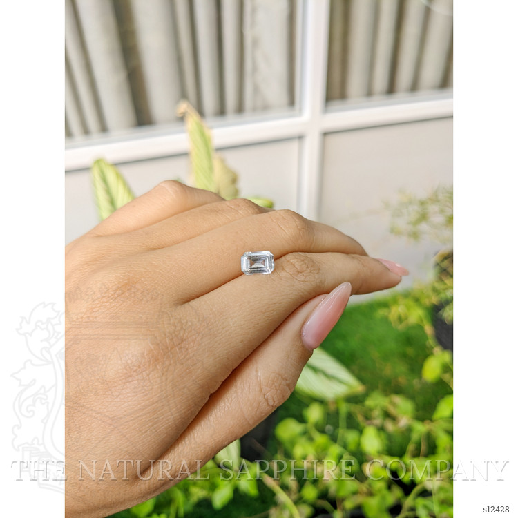 1.86 Ct. White Sapphire from Ceylon (Sri Lanka)