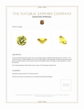 0.58 Ct. Yellow Sapphire from Ceylon (Sri Lanka) Appraisal