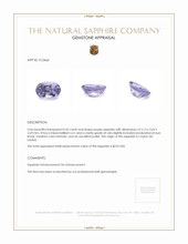 0.42 Ct. Purple Sapphire from Ceylon (Sri Lanka) Appraisal