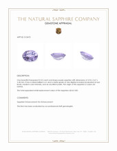 0.33 Ct. Purple Sapphire from Ceylon (Sri Lanka) Appraisal