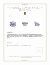 0.37 Ct. Violet Sapphire from Ceylon (Sri Lanka) Appraisal