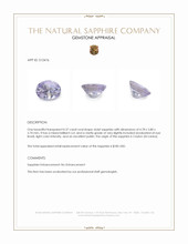 0.37 Ct. Violet Sapphire from Ceylon (Sri Lanka) Appraisal