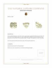 1.29 Ct. Yellow Sapphire from Ceylon (Sri Lanka) Appraisal