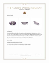 0.30 Ct. Purple Sapphire from Ceylon (Sri Lanka) Appraisal