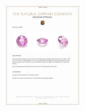 0.24 Ct. Pink Sapphire from Ceylon (Sri Lanka) Appraisal