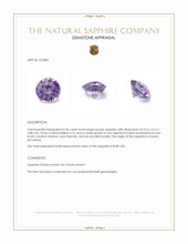 0.36 Ct. Purple Sapphire from Ceylon (Sri Lanka) Appraisal