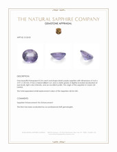 0.34 Ct. Bluish Purple Sapphire from Ceylon (Sri Lanka) Appraisal