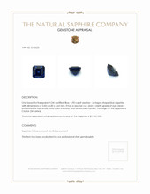 0.90 Ct. Blue Sapphire from Ceylon (Sri Lanka) Appraisal