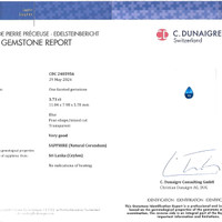 3.73 Ct. Blue Sapphire from Ceylon (Sri Lanka) Scan Report