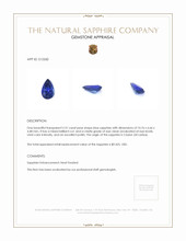 2.31 Ct. Blue Sapphire from Ceylon (Sri Lanka) Appraisal