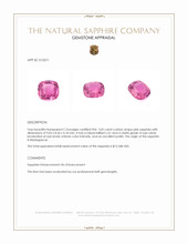 3.02 Ct. Pink Sapphire from Madagascar Appraisal