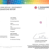 3.02 Ct. Pink Sapphire from Madagascar Scan Report