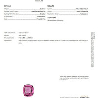 3.02 Ct. Pink Sapphire from Madagascar Scan Report