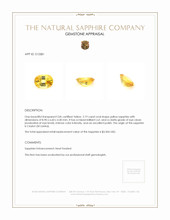 2.19 Ct. Yellow Sapphire from Ceylon (Sri Lanka) Appraisal