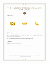 2.19 Ct. Yellow Sapphire from Ceylon (Sri Lanka) Appraisal